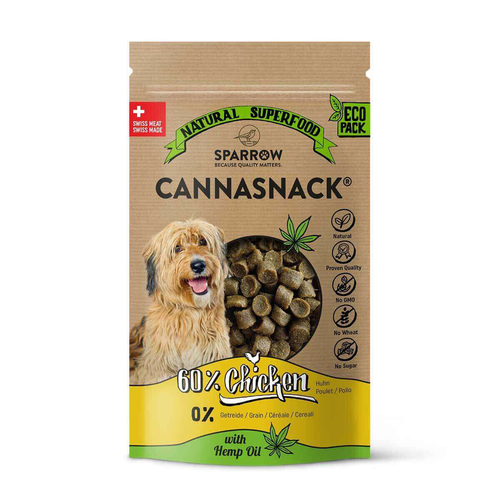 Sparrow Snack Dog CannaSnack avec CBD Poulet 150g - MyStetho Veterinary