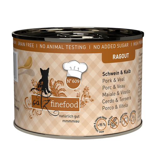 Catz Finefood Ragout No. 609 avec porc &amp; veau - MyStetho Veterinary