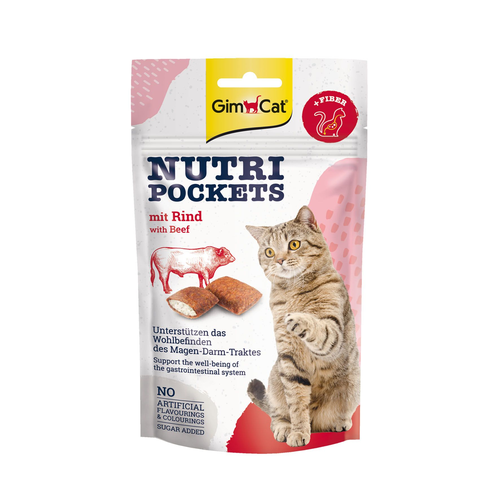 GimCat NutriPockets Beef 60g - MyStetho Veterinary