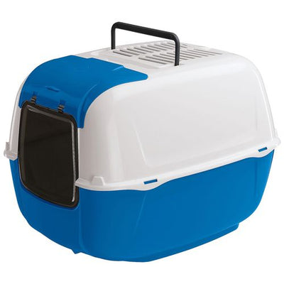 Ferplast Caisse à litière fermée Prima, Bleu cabrio - MyStetho Veterinary