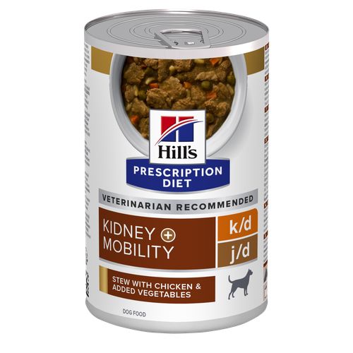 Hill's Prescription Diet k/d + Mobility Chicken and vegetables stew can 354 g - MyStetho Veterinary