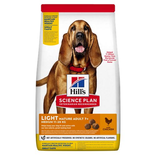 Hill's Science Plan Light Medium Mature Adult 7+ Chicken 2.5 kg - MyStetho Veterinary