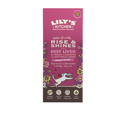 Lily's Kitchen Organic Rise&Shine Beef Liver Baked Treats  80g - MyStetho Veterinary