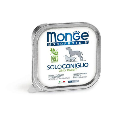 Monge Monoprotein GF Patè Rabbit 150g - MyStetho Veterinary