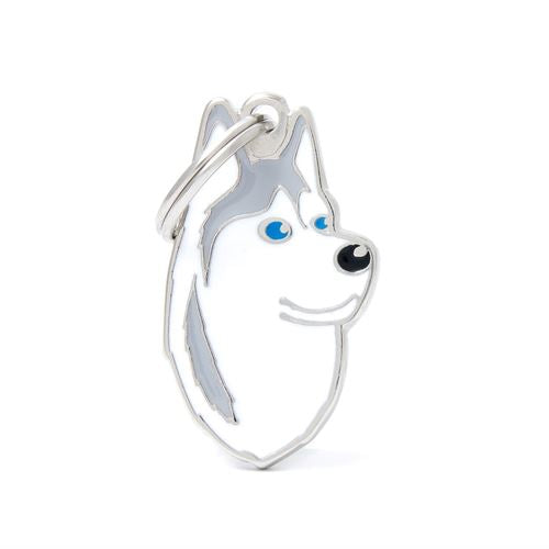 MyFamily Siberian Husky ID Tag für Hunde in grau und weiss - MyStetho Veterinary