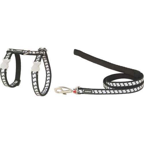 RD Cat Harness&Lead Refle Ziggy Black XS 12 Neck 21-35cm, Body 27-48cm, Lead 1.2m - MyStetho Veterinary