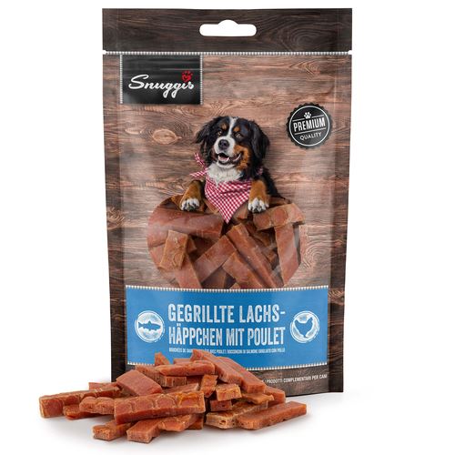 Snuggis Gegrille Lachs-Häppchen mit Poulet für Hunde (130 g) - MyStetho Veterinary