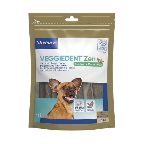 Veggiedent Zen chiens XS (< 5 kg) 15 pièces Virbac 